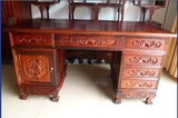 红木家具 老挝大红酸枝 红酸枝办公桌 书桌+写字椅