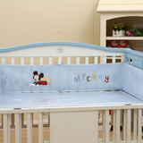 迪士尼宝宝婴儿床围 透气夏季加长款3D床靠围栏 儿童床上用品