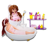 乐吉儿芭比娃娃洗澡玩具套装 配浴缸梦幻迷你浴室H22C女孩过家家