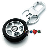 汽车轮胎钥匙扣 创意礼品钥匙圈沃尔沃 汽车钥匙链(可刻字logo)