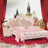 欧式法式床奢华家具软靠田园结婚实木床1.8米双人床公主床白色