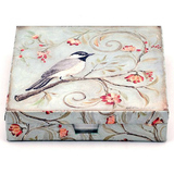 可立特美式乡村餐巾纸盒 创意家居用品装饰摆件 小鸟图案纸巾盒