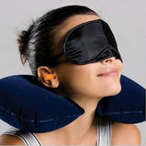 户外用品 旅游三宝 竹炭避光眼罩 充气枕 防噪音耳塞三件套
