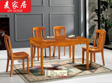 品牌实木餐台 北欧宜家风格 欧式雕花实木橡木  6-8人长方形饭桌