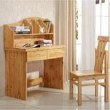 柏木书桌写字桌台式办公桌小户型实木家具多功能笔记本床边桌特价