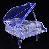 3D立体水晶拼图LED闪光音乐钢琴拼装模型益智玩具儿童成人手工DIY