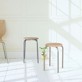 三款 圆凳/带靠背椅/可折叠凳 简易家居餐椅便携可折叠木面钢架椅