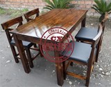 厂家直销 防腐实木碳化户外家具酒吧咖啡桌椅餐桌椅组合套件休闲