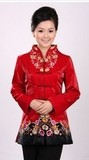 中式女士改良唐装秋冬装薄棉袄上衣中老年妈妈装新年装旗袍上衣