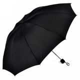【天天特价】纯黑色雨伞折叠三折伞 纯色广告伞 晴雨伞可定制包邮