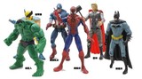 复仇者联盟 6款全套可动人偶 绿巨人 蜘蛛侠 钢铁侠等 模型玩具