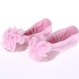 Q-010流行韩国儿童女童花朵芭蕾舞蹈鞋 猫爪鞋 练功鞋 帆布鞋