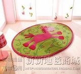 儿童卡通地毯客厅茶几卧室地毯1.2米圆形地毯手工腈纶地毯地垫