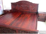 红木家具老挝红酸枝家具实木床双人床 红酸枝荷花床实木家具