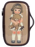 韩国洋娃娃 可爱小女孩多功能光面pu皮旅行收纳包|化妆包-3款选
