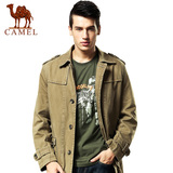 CAMEL骆驼男装 休闲时尚翻领男款夹克 棉质直筒秋冬外套正品