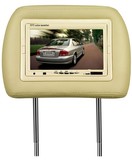 特价车载车头枕显示屏 通用汽车头枕显示器7寸两路视频DVD/电视