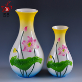润致 瓷器佛前花瓶摆件 德化陶瓷佛教用品净水瓶 佛堂用具供花瓶