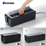 日本进口INOMATA 集线盒 电线收纳盒 拖线板插座收纳 电源保护盒