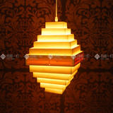 手风琴-方】创意日式东南亚酒店铺餐厅茶馆 客厅装饰竹片制吊灯具
