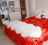 澳洲进口纯羊毛地毯卧室整张羊皮羊毛沙发垫飘窗垫床边皮毛一体