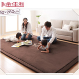 日式超厚超细纤维客厅卧室吸水防滑地毯宝宝爬行地垫定做