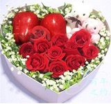 玫瑰鲜花费列罗巧克力红玫瑰鲜花礼盒北京鲜花速递送花圣诞节礼物