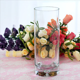 大号透明玻璃花瓶花器 直筒 简约现代家居摆件客厅桌面装饰品插花