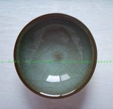 仿古南宋官窑釉色－青灰釉扁茶盅－青瓷茶具－新款上架