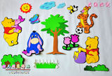幼儿园教室墙面环境布置*EVA立体墙贴画泡沫维尼熊系列组合