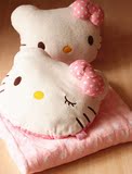 包邮特价hello kitty 空调被折叠夏凉毛毯抱枕靠垫两用午睡空调毯