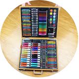 儿童礼物出口环保水彩笔蜡笔美术用品画笔组合套装绘画文具礼盒