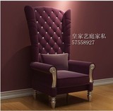 欧式沙发小户型新古典高靠背老虎椅布艺单人沙发公寓影楼特价促销