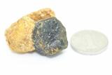 蓝宝石裸石 原石  极为少见的生长在玄武岩石上的蓝宝石