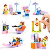 女童小积木拼装小玩具3-4-5-6周岁女孩ert幼儿园生日礼物批发jimu