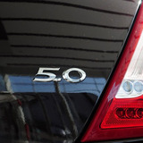 YD专用于捷豹XJL车贴改装5.0字标V8侧叶子板标志后尾箱盖排量车标