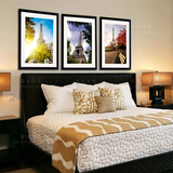 巴黎风景画 埃菲尔铁塔装饰画 壁画艺术画客厅墙上挂画卧室有框画