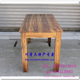 新款复古碳化实木长方桌条桌 实木酒吧桌 小方桌