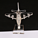 水晶飞机模型战斗机摆水晶奖杯奖牌定制个性水晶飞机工艺礼品摆件