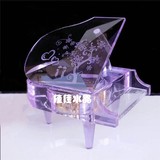 水晶钢琴音乐盒 钢琴模型 情人节礼物 普通或韵升机芯可选 礼物