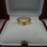 香港代购 卡地亚专柜正品love戒指窄版单钻黄金 情侣婚戒B4056100