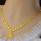 金伯利专柜钻石吊坠专用标准长度(18寸)AU750黄金项链成本价销售