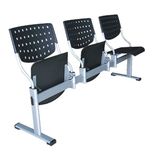 特价坐板可翻连排椅折叠会客椅子回弹会议椅公共休息等候椅W03-3