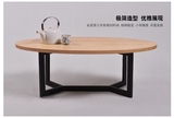 美式铁艺复古沙发边几简约欧式创意小餐桌实木客厅 功夫茶几家用