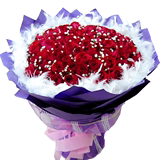艾亚99朵红玫瑰鲜花速递全国杭州郑州长沙广州昆明同城生日送花