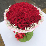 鲜花批发99朵红玫瑰花吉林市鲜花速递送花红玫瑰花束玫瑰花鲜花店