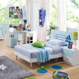 青少年儿童家具组合套装 板式彩色 青少年小孩房组合 特价儿童床