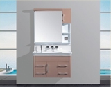 金属漆面卫浴柜含镜灯水龙头防水烤漆浴室柜1106