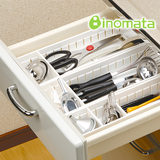 日本进口 INOMATA厨房餐具抽屉收纳盒橱柜收纳格自由分隔整理