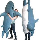 鲨鱼沙发公仔 鲨鱼睡袋 毛绒玩具 超大床垫 靠垫 榻榻米生日礼物